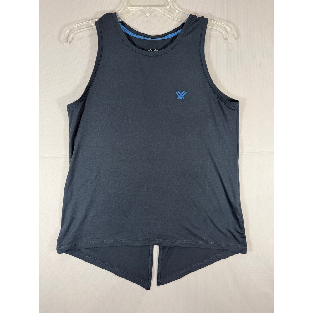 Vortex Optics Womens Tank Top Medium Black Activewear Split Back Sleeveless M